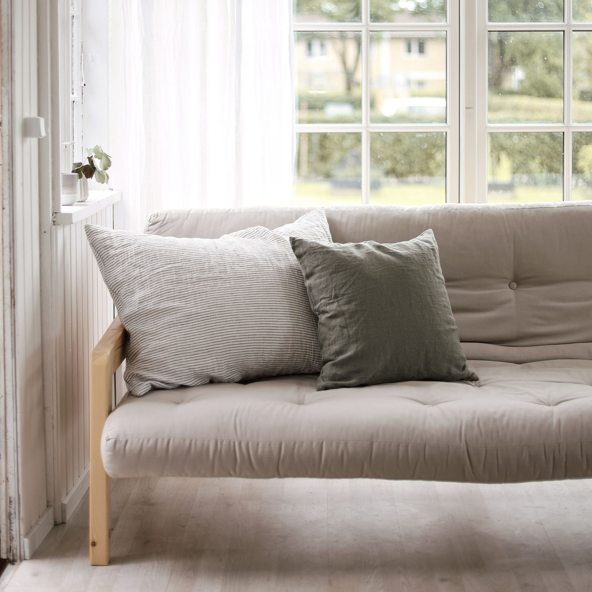Linen cushion - Stripe - 60x80cm