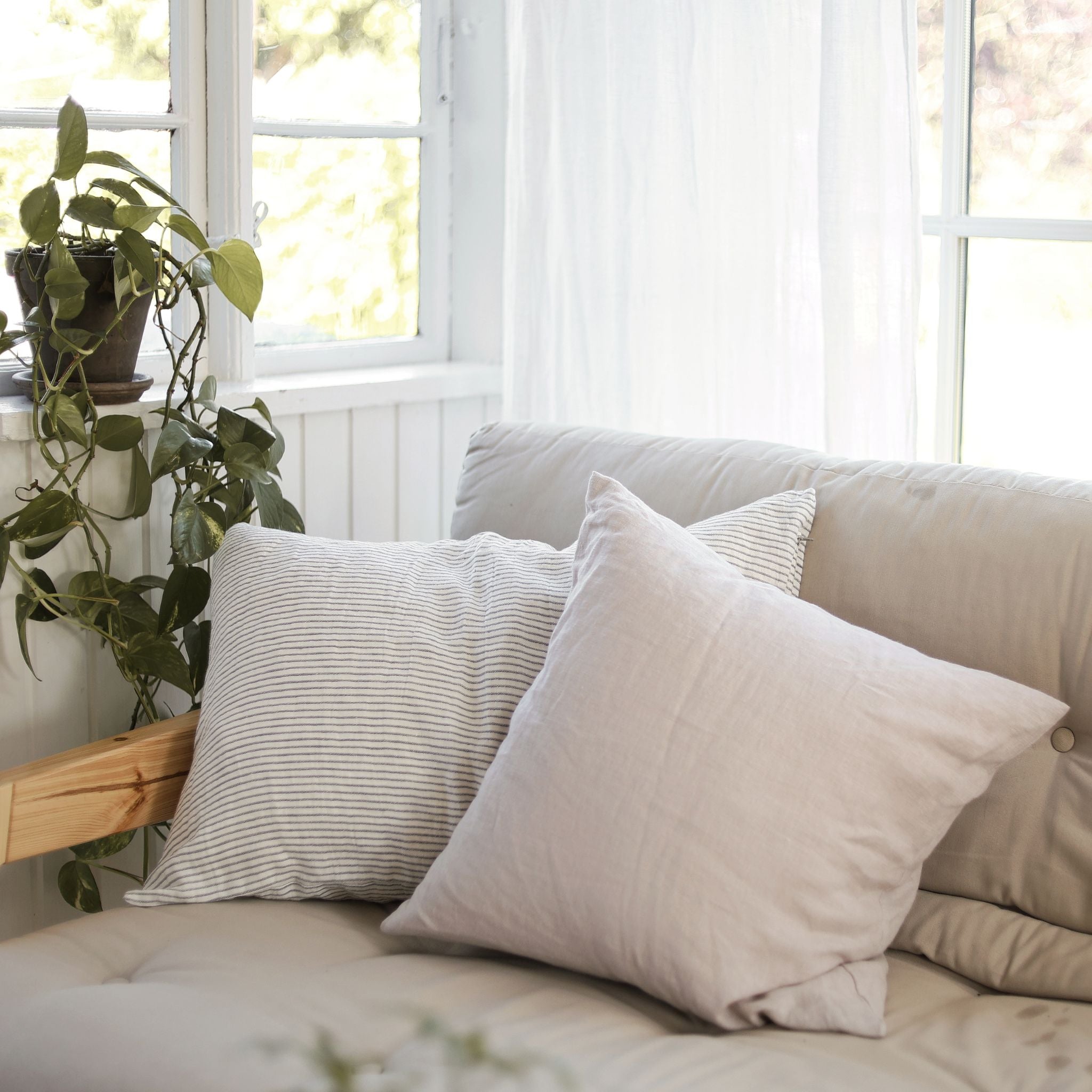 Linen cushion - Stripe - 60x80cm