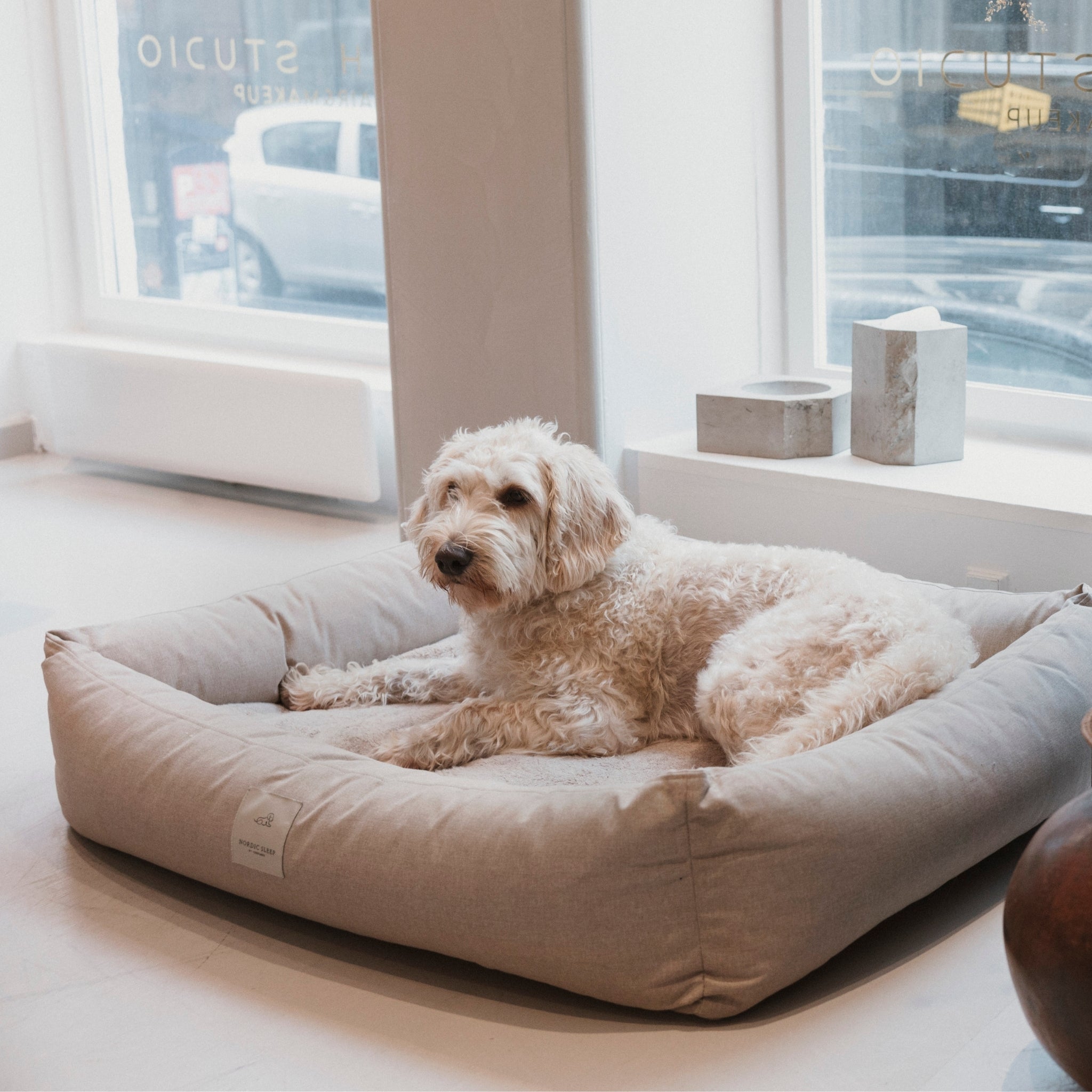 Nordic Sleep x Siccaro dog bed - Sand/Beige - M